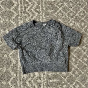 Grey active cropped t-shirt never worn!